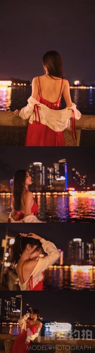 夜景模特