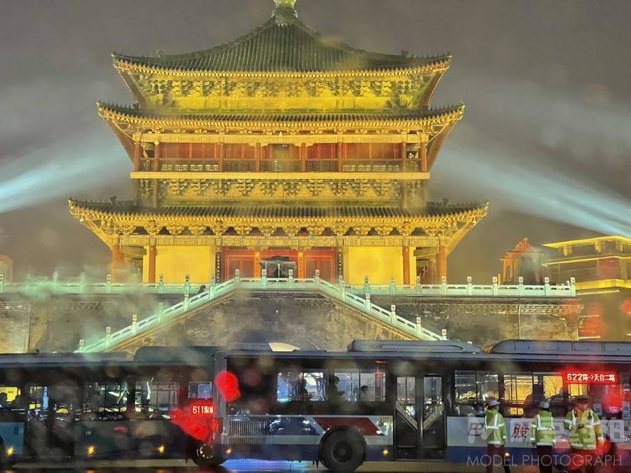 夜景模特