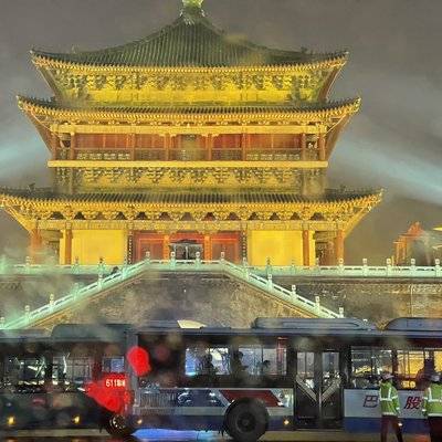 夜景模特