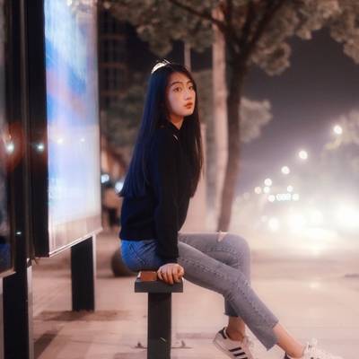 夜景模特