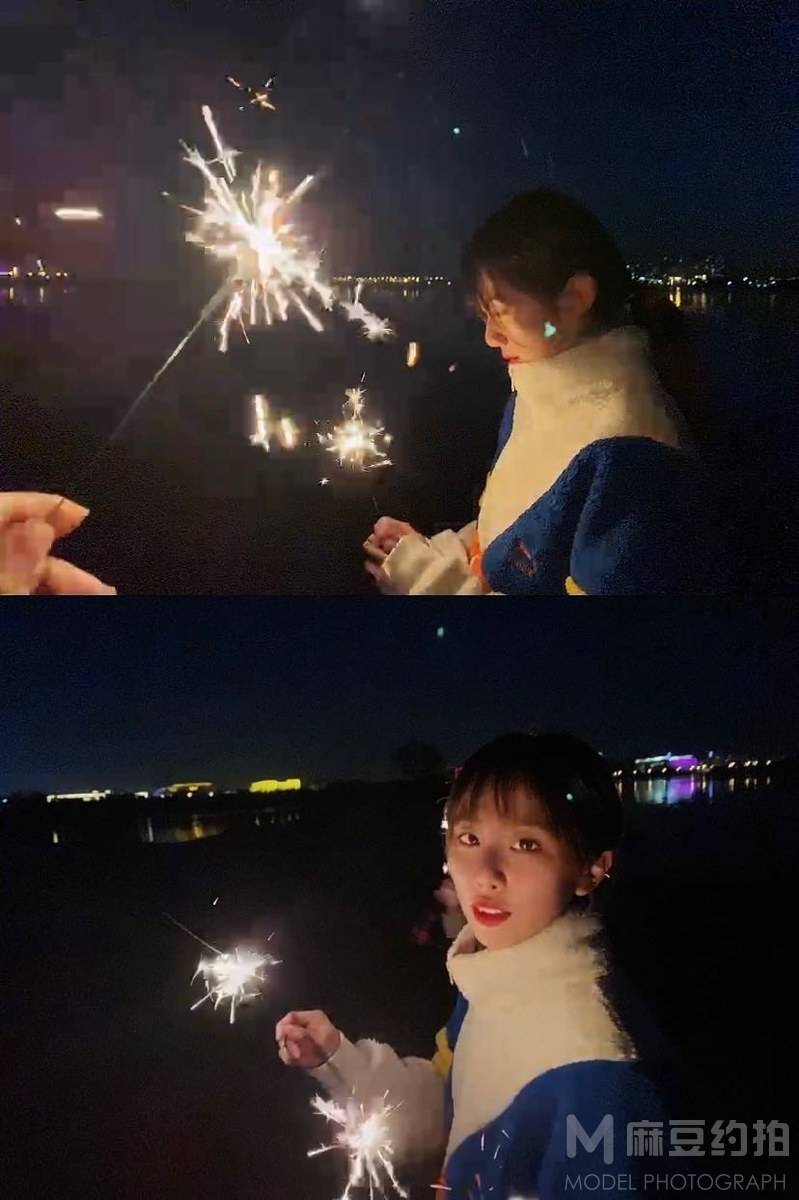 夜景模特