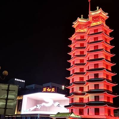 夜景模特
