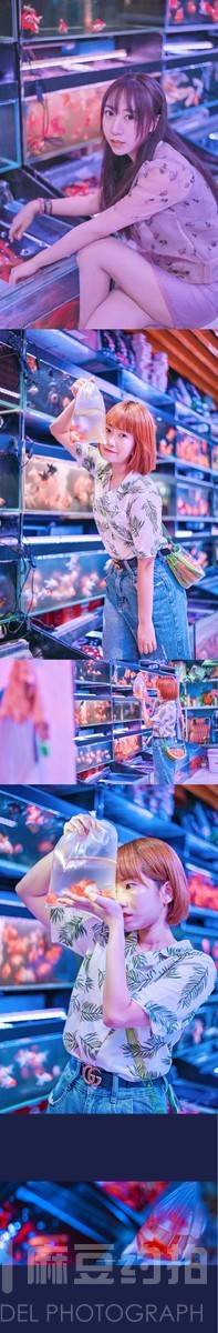 夜景模特
