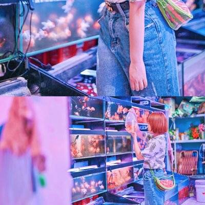 夜景模特