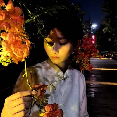 夜景模特