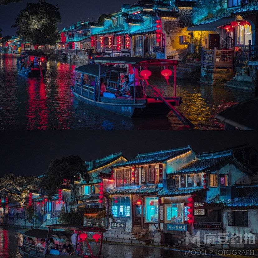 夜景模特