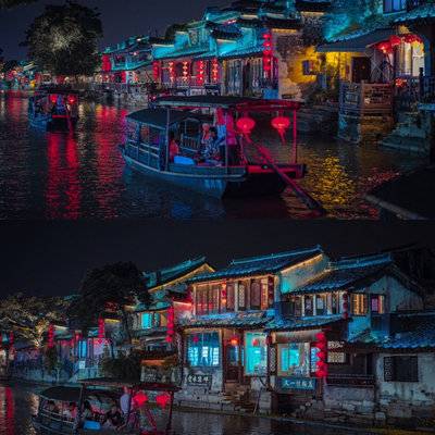 夜景模特