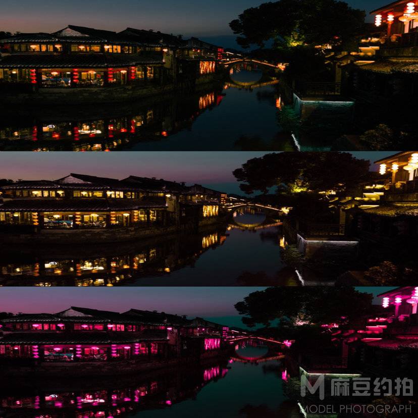 夜景模特