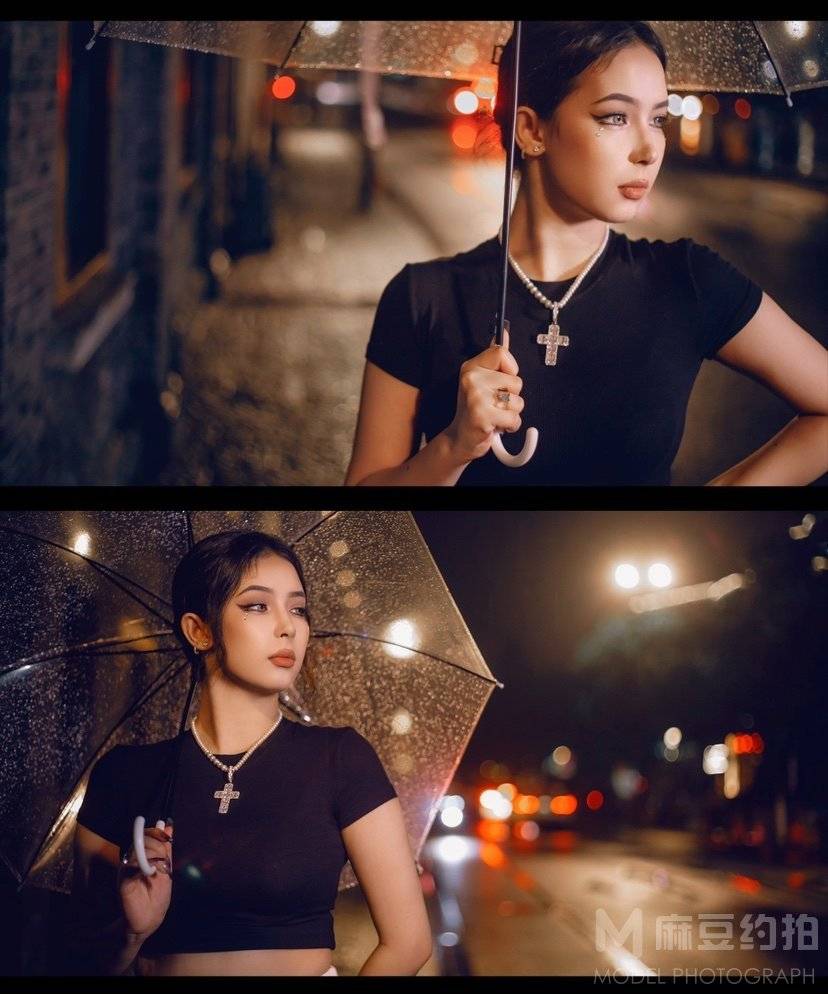 夜景模特