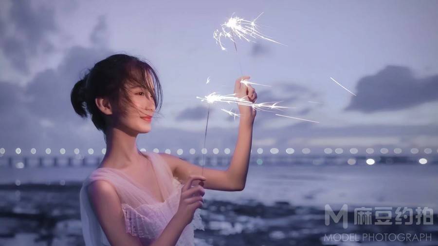 夜景模特
