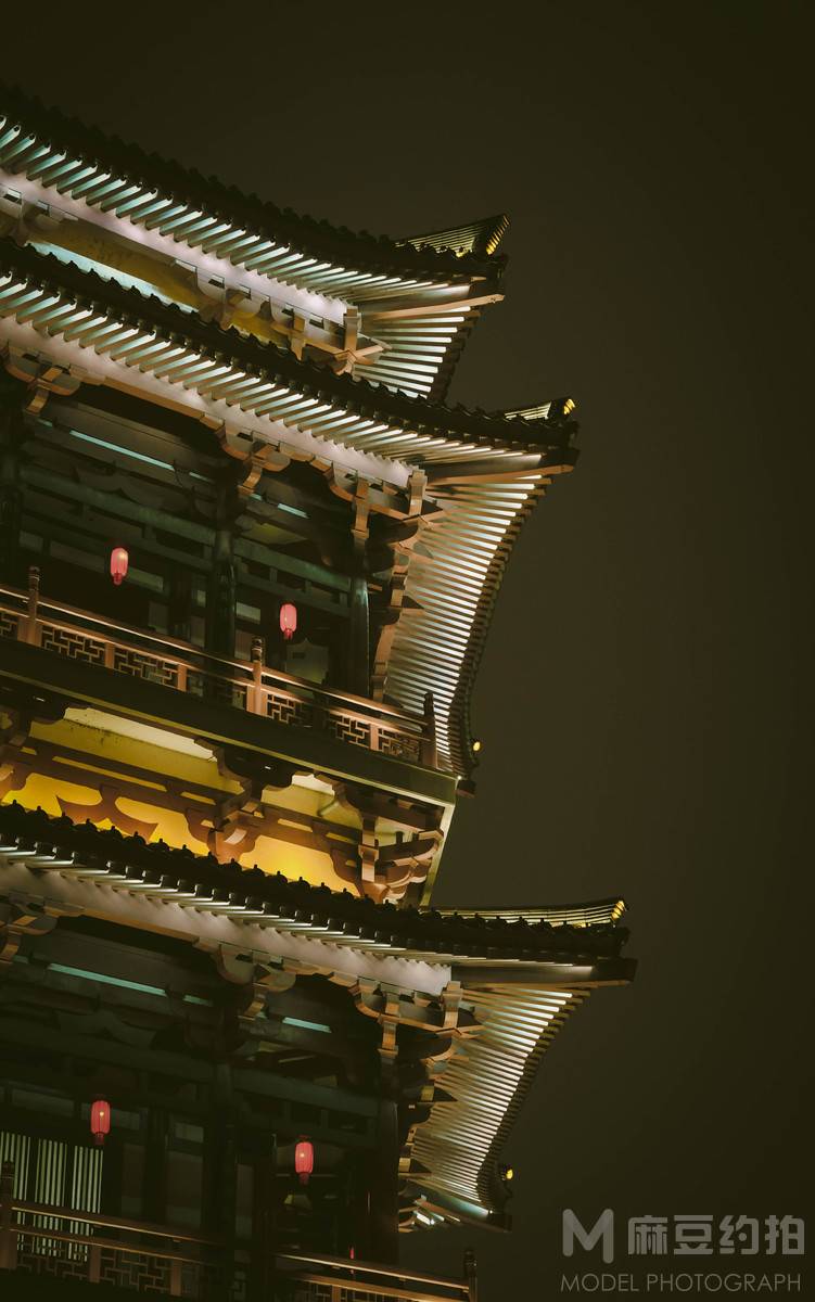 夜景模特