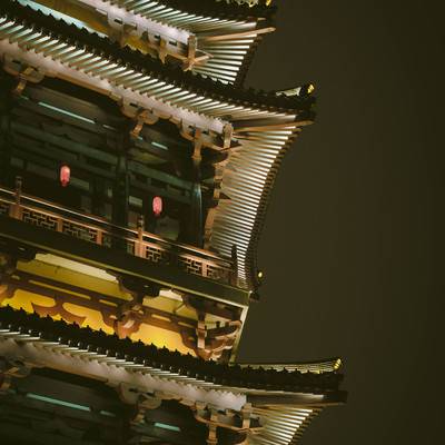 夜景模特