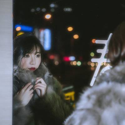夜景模特
