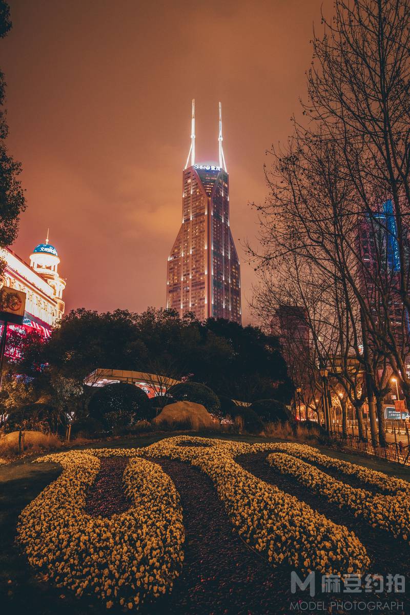 夜景模特