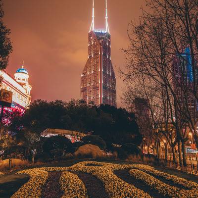 夜景模特