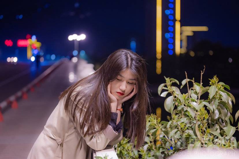 夜景模特