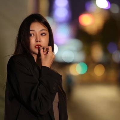 夜景模特