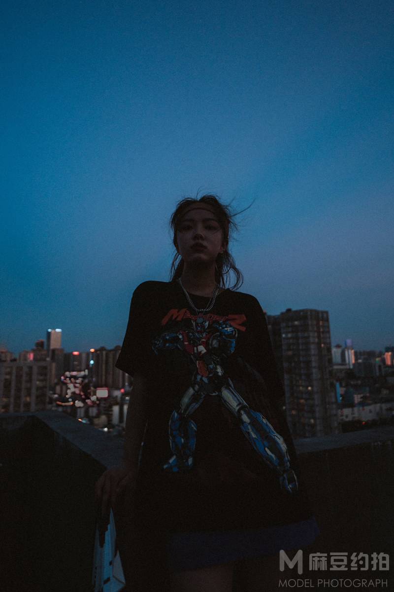 夜景模特