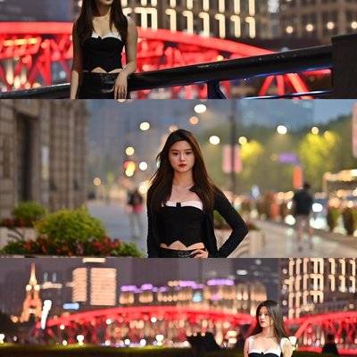 夜景模特