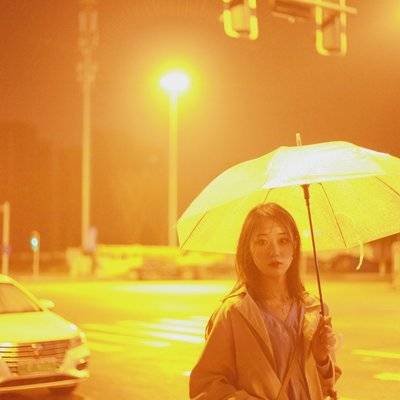 夜景模特