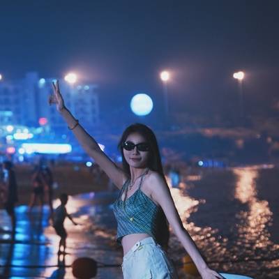 夜景模特