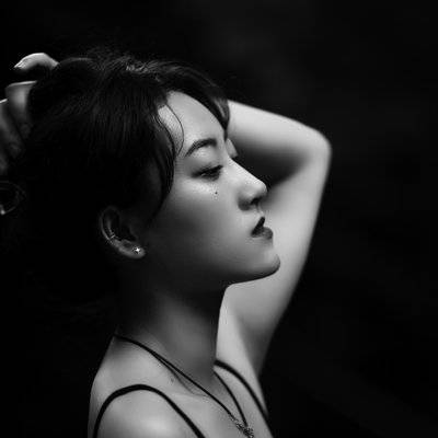 黑白模特