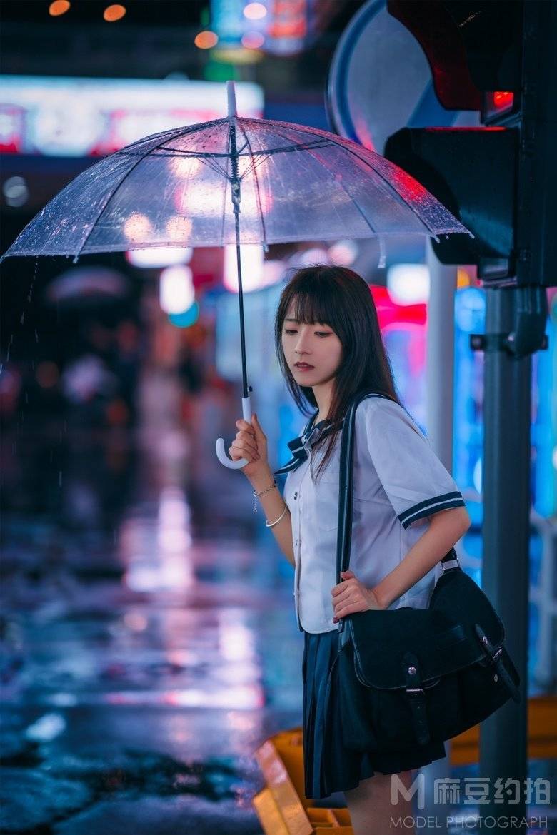 夜景模特