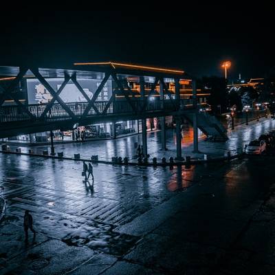 夜景模特