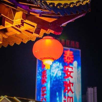 夜景模特