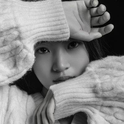 黑白模特