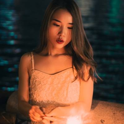 夜景模特