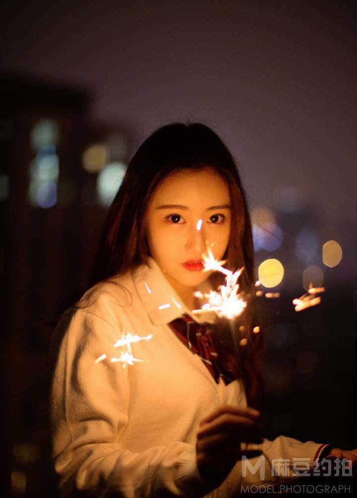 夜景模特