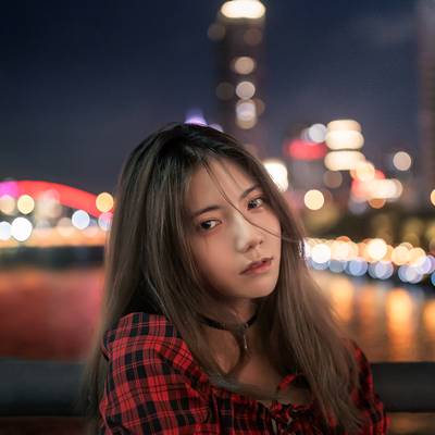 夜景模特