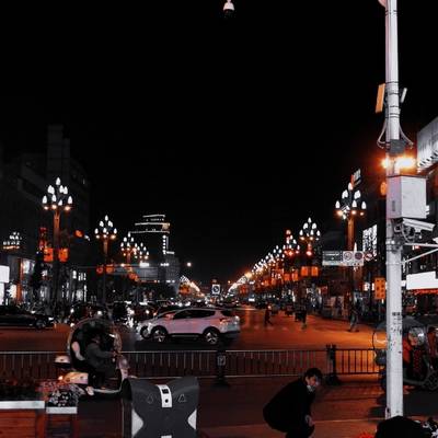 夜景模特