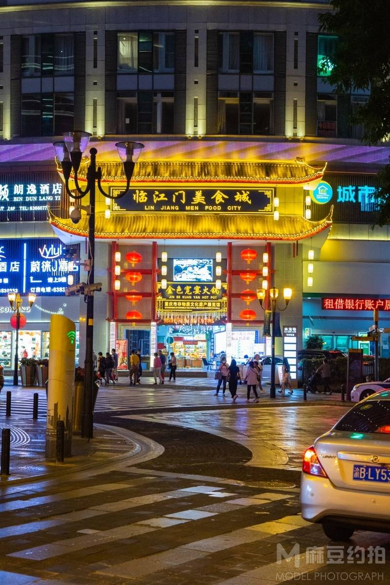 夜景模特