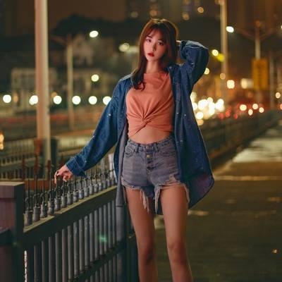 夜景模特