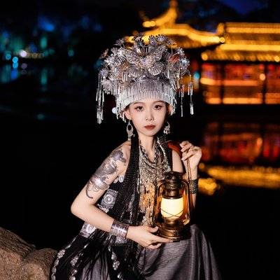 夜景模特