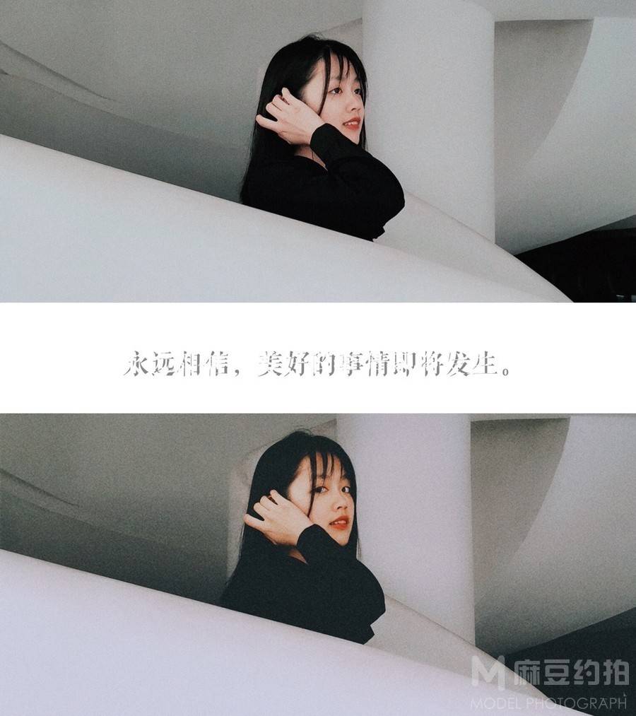 黑白模特