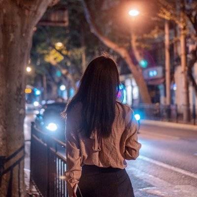 夜景模特