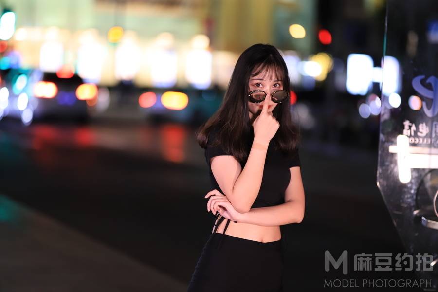夜景模特