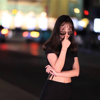 夜景模特