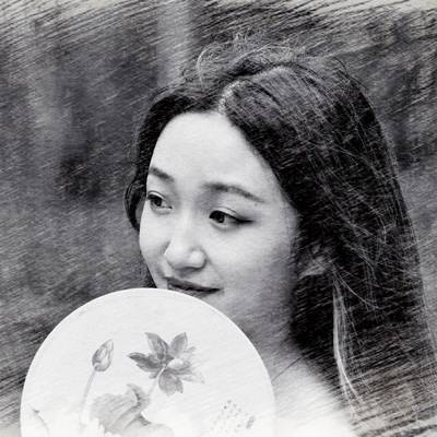 黑白模特