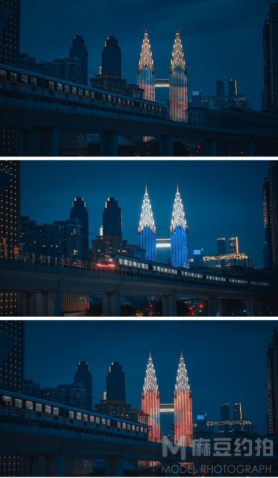 夜景模特