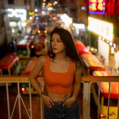 夜景模特