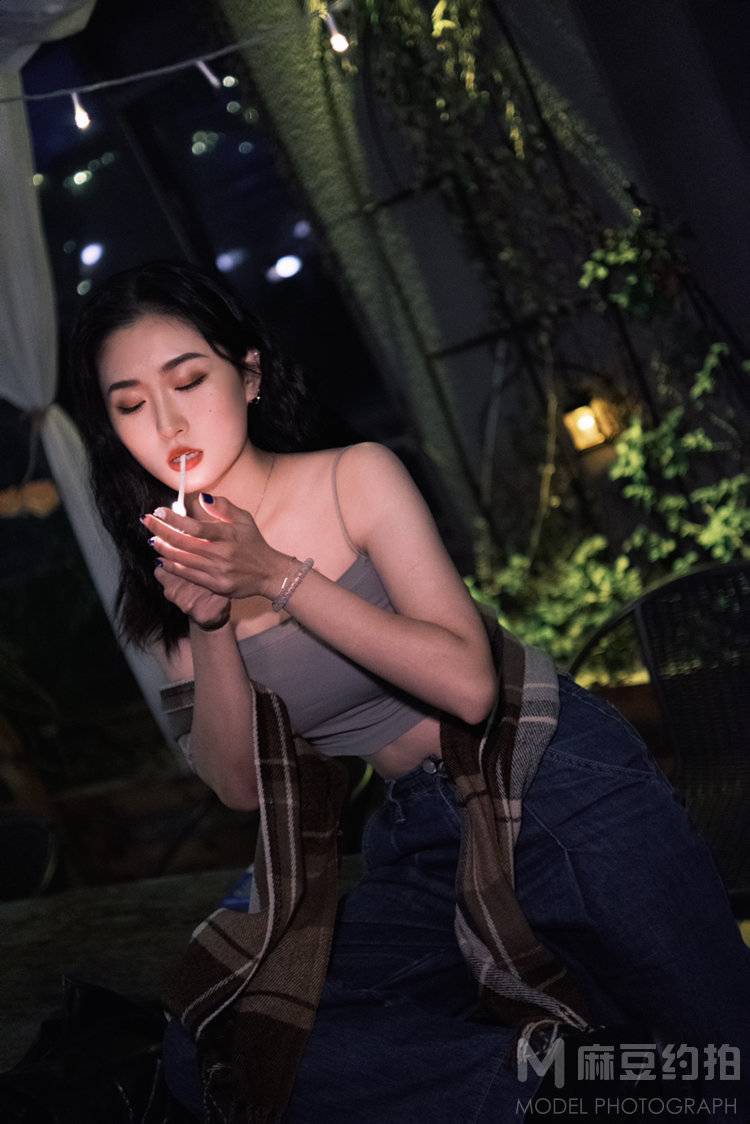 夜景模特