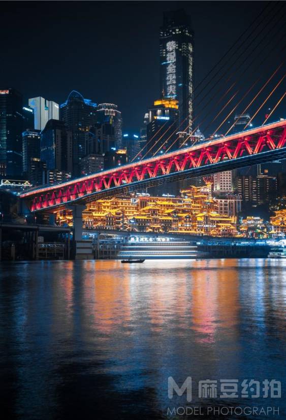 夜景模特