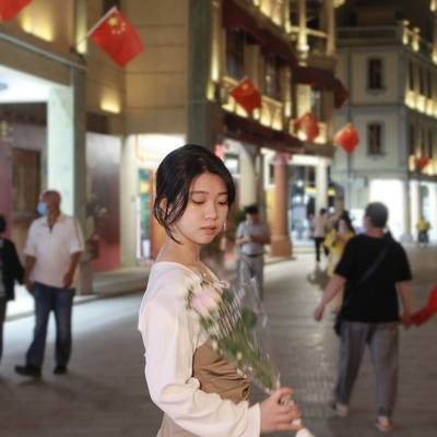夜景模特