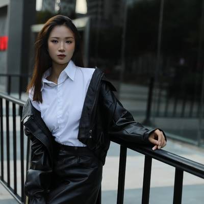 黑白模特