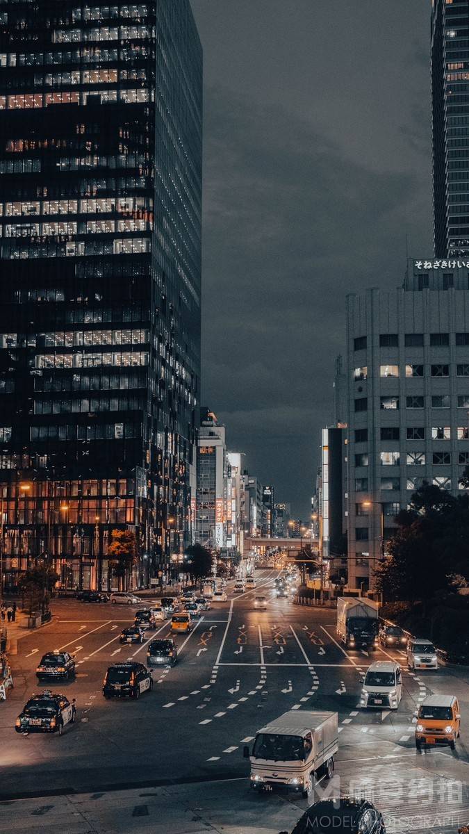 夜景模特