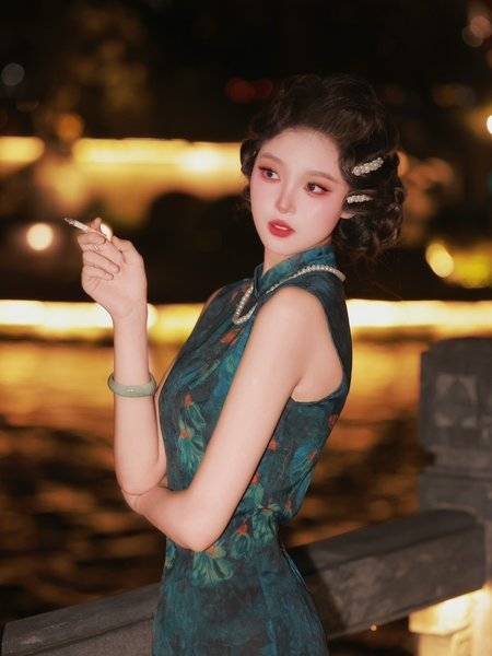 夜景模特